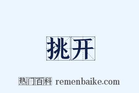 挑开是什么意思的图片